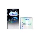 Durex Extra Time 10s + Invisible 3s (set of 2, 13 Sheets)