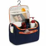 JRM Travel Toiletry Cosmetic Bag with Hook, Makeup Organizer, Cosmetic Pouch Travel Kit (BLUE)