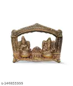 BHCPL Om BhariPuri Brass Laxmi Narayan Murti Lakshmi Narayan Murti for Home Pooja Temple Vishnu Laxmi Idol Vishnu Lakshmi Statue Home Pooja Temple Weight:- 0.124