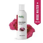 Edith Naturals Pure Rose Water Spray for Face (200 ml), Organic Gulab Jal Face Toner for Glowing Skin, Glow Mist Spray for Face, Hair (Steam Distilled for Women & Men)
