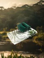 REGENCY EXPORTS PVT.LTD Savannah Towels 100% Cotton 525 GSM Set of 3 Leafy