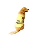 Ruse Holi Smokes Printed Lemon Yellow Cotton Round Neck Sleeveless Dog T Shirt Vest Tank for Chihuahuas and Papillons - XXS