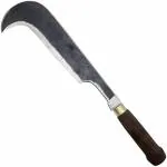 LJL Traders Tempered Iron Bill Hook Wooden Handle Knife Multi-Purpose ( 8 Inch Big Blade) - 1 P