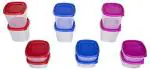 Cutting EDGE Tiny SuperSturdy Eco Plastic Container Set, 250X6,125X6 -Pieces, Multicolour