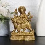 ARTVARKO Handmade Brass Goddess Vaishno Devi Idol - 6.5 inch