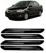 Gee Cee Black Pvc Car Bumper Protector Guard For Toyota Etios (Set Of 4)