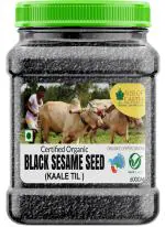 Bliss of Earth 600gm unhulled Black Sesame Seeds, Kaale Til, Fresh & Organic Fully Fiber Rich Great for Cooking & Baking