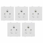 CONA 9421 Status 3 Pin International Socket 6/13A, White - Pack of 5|Universal Socket