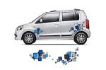 AUTOMANTRA Plastic Sticker And Decal For Car | Stickers For Wagonr |Blue.