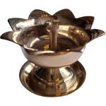 Artikle Pure Brass Kamal Deep high Quality Diya for Diwali Pooja & Home Decoration Brass Table Diya (Height: 2.65 inch)