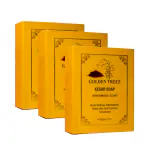 GOLDEN TREEZ Natural Handmade Saffron Soap/Kesar Soap For Glowing Skin And Skin Brightening , 115 Gram (Pack of 3)