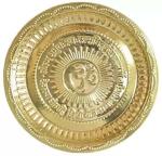 A1 EssAncial brass puja plate, puja items during pooja1 Decorative Showpiece - 2cm (Bronze, Silver)