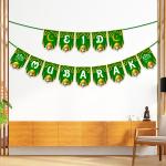 Zyozique Eid Mubarak Banner, Ramadan Decoration Items - Eid Mubarak Decorations Banner for Home