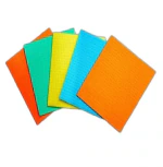 QinPin Dual-Sided Cellulose Sponge Wipes - Premium Magic Scrubber for All-Purpose Home Cleaning Efficiency (Pack of 5)