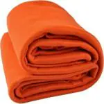 VORDVIGO Soft & Warm Single Bed Plain Polar Fleece Blanket, Size- 60*90 inch (Colour: Orange)