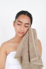 Doctor Towels Bambusa Terry Face Towel, Sierra Taupe Pack of 4 (40x40 cm )
