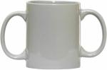 HEALTHANDWEALTH Dual Handle Ceramic Mug | Two Handled make lifting the cup and holding it much more convenient for the elderly