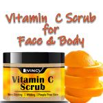 Livincy Vitamin C, E & Hyaluronic Acid Brightening Face Scrub_100gm Scrub Body scrub