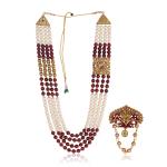 JIYANSHI FASHION: Dulha groom sherwani Necklace/Moti Mala for Men for wedding | Groom Mala and Brooch Set