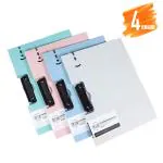 RONTENO File Pad A4 360 Over Flip Writing Pad Waterproof Clipboards File Folder(4 Pics, Multi-Color)