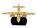 DSH Brass Antique Vintage Aeroplane showpiece for Home and Office Table Decorative Item with Gold, Glossy and Shiny Finish