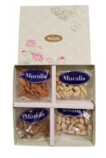 Muralis - Dry Fruits and Nuts Box Small - 50 gm x 4 | Cashews, Almonds, Pista and Raisins