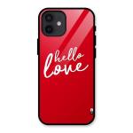 COVERS CART - Hello Love Glass Back Case for iPhone 12