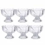 NCMART Transparent Plastic Ice Cream Bowl 120 ml (Pack of 6)
