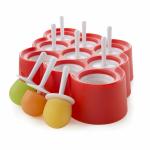 HUENISH Silicone ice Cream Mould with Stick Mini Pop Molds 9 Miniature Popsicle Molds (P 102)