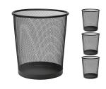 Lakeer Recycling Open Top Mesh Dustbin Trash Can Wastebasket, Dust Bin Without Lid, Round Metal Mesh Waste Basket for Home, Office, Medium 28 cm, Pack of 4