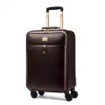 The Clownfish Brown Nylon Minlu Baoluo Unisex Softsided Travel Suitcase with 4 Wheels