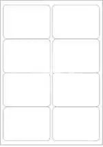 Novajet (Technova ) Mpl 8 Labels (Per A4 Size Sheet) Multi Purpose Self Adhesive Labels (Label Size 100 X 72 Mm) (Pack Of 25 Sheets)