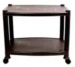 Esquire Delta Plastic Glossy / Coffee / Trolley Table - Brown