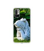 Casotec Statue of Girl Design Printed Silicon Soft TPU Back Case Cover for Mi Redmi Note 10T 5G