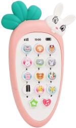 Super Toy Pink Plastic Battery Operated Mobile Phone Toy With 20 Musical Songs For Kids