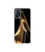 Casotec Gold Smoke Design Printed Silicon Soft TPU Back Case Cover for Oppo A16