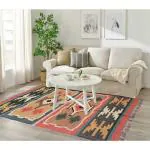 Budhraj Durry Udhyog Rugs Salawas Handwoven Dhurrie Rug/Camel Wool and Jute Reversible Medium Size Rug/Dhurrie/Floor Mat/Satrangi/Jajam.