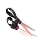 Kebica Stationery Black Alloy Steel Laser Scissors Cuts