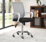 Lakdi The Furniture Co Mid Back Ergonomic Chair | Mesh Chair with Lumbar Support | Executive Chair | Revolving Chair for Office (111011155_Grey)