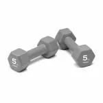 BOND WAY TO FITNESS Vinyl Dumbbells (Pair) for Men & Women, Vinyl Dumbells for Weight Lifting, Training Fitness Barbell Bench Press Exercise, Home and Gym Equipment, Dumbbells (5kg)