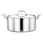 MAXIMA Induction Friendly Silver Stainless Steel Cook and Serve Pot - 22 cm
