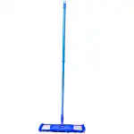 BOHEMEO Chenille Wet and Dry Microfiber Floor Mop with Telescopic Aluminium Long Handle and 1 Microfiber Head and Refill (Blue)