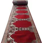 Adib Carpet Red Acrylic Carpet (120 cm, X 1200 cm, Rectangle)