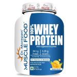 Dr. Morepen Muscle Food 100% Whey Protein with Digestive Enzymes in Mango Delight Flavour - 2 kg