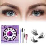 Maycreate Black Fiber Individual Cluster Lash 13Mm 3D False Eyelashes Natural Curl Volume Lashes Set - Azxo2-15Nfyq4