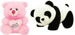 LVS TOYS Soft Lovable Hugable Teddy Combo Panda and Someone Special Teddy Bear for Kids Toys Bithday Gift - 30 cm  (Multicolor)