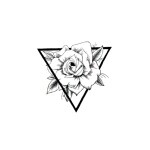 SIMPLY INKED Geometric Rose Temporary Tattoo, Designer Tattoo for all (Geometric rose tattoo)