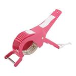 MOLTERA 2 in 1 Vegetable and Fruit Cutter & Peeler 5 Blade Stainless Steel with Locking System, Multi-Functional Kitchen Tool, Sabji Cutter 1 Pcs (Multicolour)