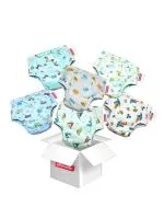 VParents Padded Underwear for Babies and Toddlers with 3 Layers of Cotton Padding Potty Training Pull Up & Diaper-Free Time Pack of 6 ((6-12 Months Prints May Vary) Assorted