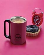 Basik Astra Pop Double-Walled Stainless Steel Cups (Set Of 2, Berry)